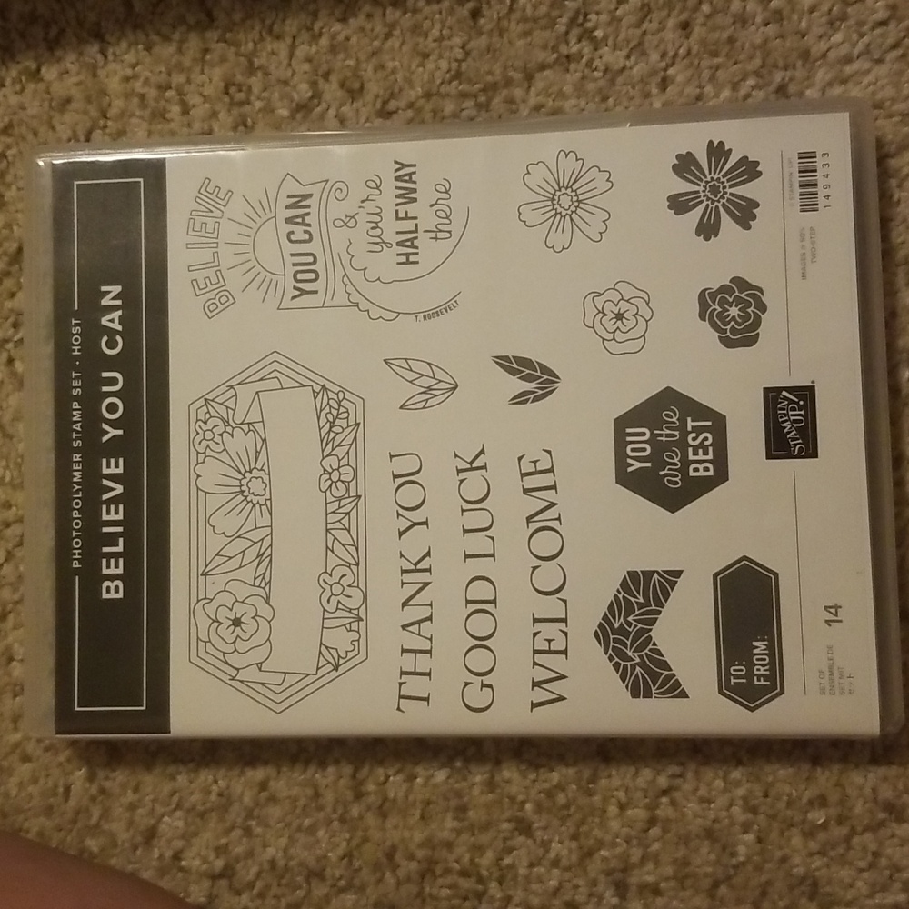 Stampin Up Believe you Can clear mount stamp set.